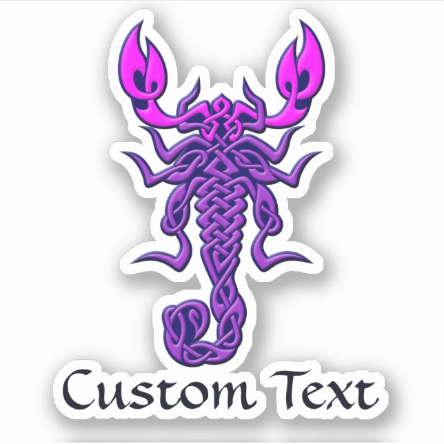 Purple Celtic Knot Scorpion (Front)