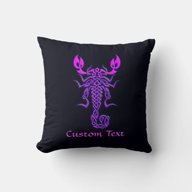 Purple Celtic Knot Scorpion Cushion (Front)