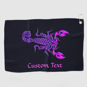 Purple Celtic Knot Scorpion Golf Towel