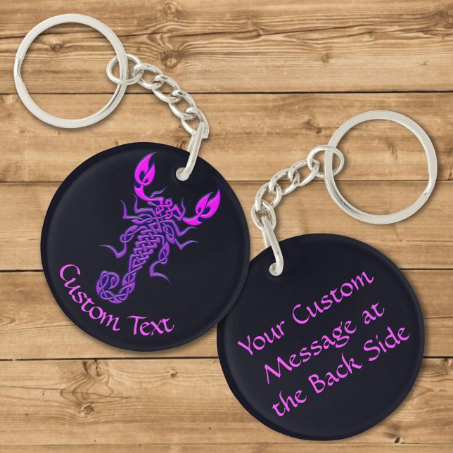 Purple Celtic Knot Scorpion Keychain (Creator Uploaded)
