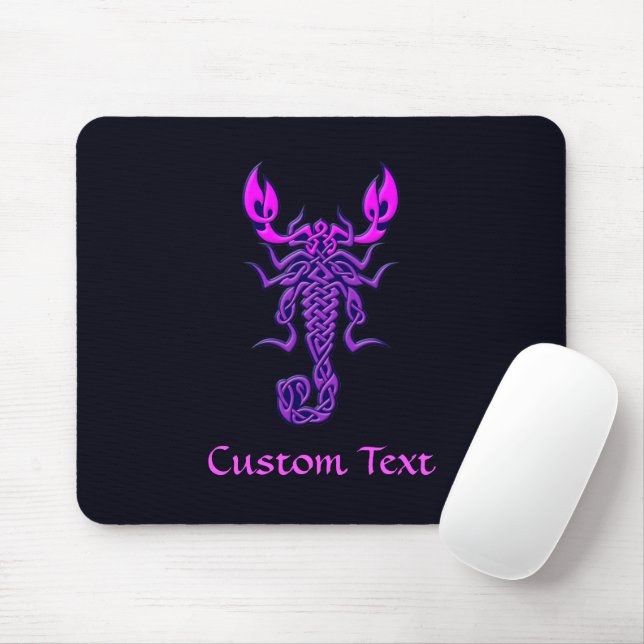 Purple Celtic Knot Scorpion Mouse Pad (With Mouse)