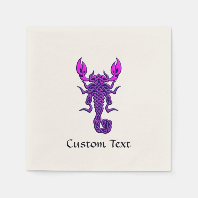 Purple Celtic Knot Scorpion Napkin (Front)