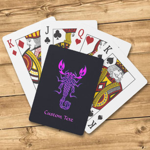 Purple Celtic Knot Scorpion Playing Cards