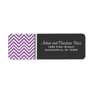 Purple Chalkboard Chevron Address Label Return Address Label