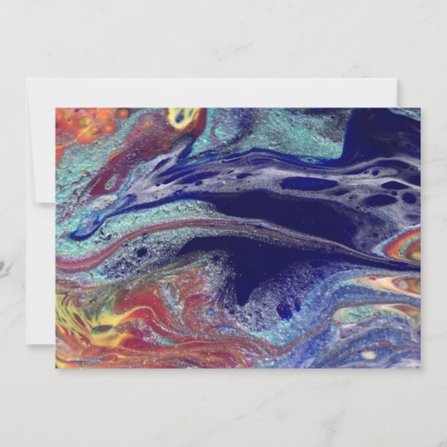 Purple chaos colours invitation (Front)