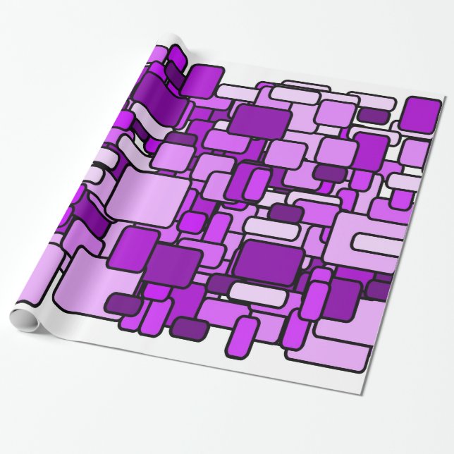 Purple Chaos Wrapping Paper (Unrolled)
