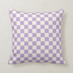 Purple Check, Chequerboard Pattern, Chequered Cushion<br><div class="desc">Chequered Pattern – purple and cream white chequerboard.</div>