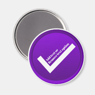 Purple Check Mark Symbol Magnet
