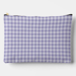 Purple Checkerboard Pattern Large Accessory Pouch