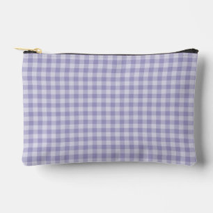 Purple Checkerboard Pattern Small Accessory Pouch
