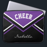 Purple Cheerleader Cheer Laptop Sleeve<br><div class="desc">Cheerleaders Electronic Sleeves. ✔NOTE: ONLY CHANGE THE TEMPLATE AREAS NEEDED! 😀 If needed, you can remove the text and start fresh adding whatever text and font you like. 📌If you need further customisation, please click the "Click to Customise further" or "Customise or Edit Design" button and use our design tool...</div>