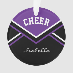 Purple Cheerleader Cheer Ornament