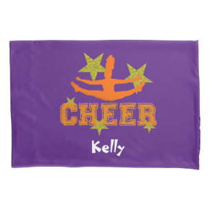 Purple Cheerleader personalised pillowcase
