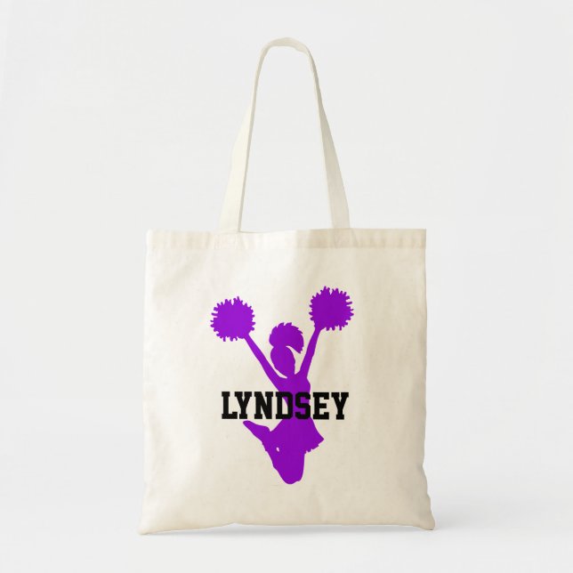 Purple Cheerleader Tote Bag (Front)