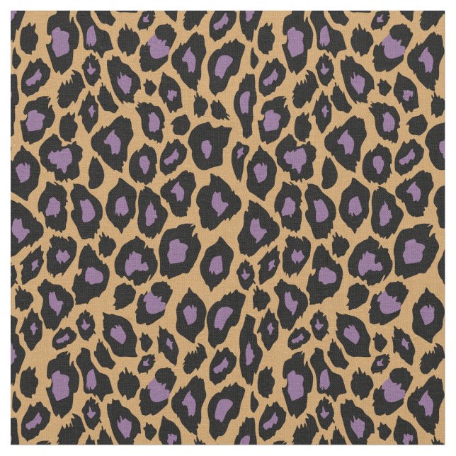 Purple Cheetah Pattern Fabric (Close Up)