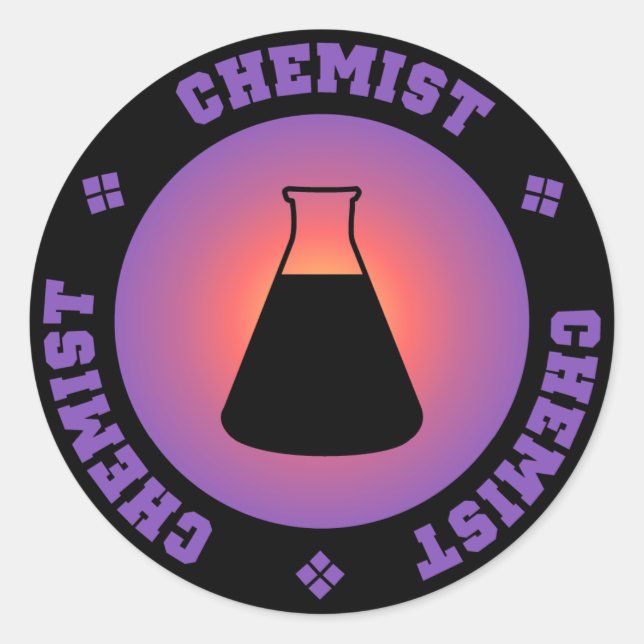 Purple Chemist Sticker (Front)