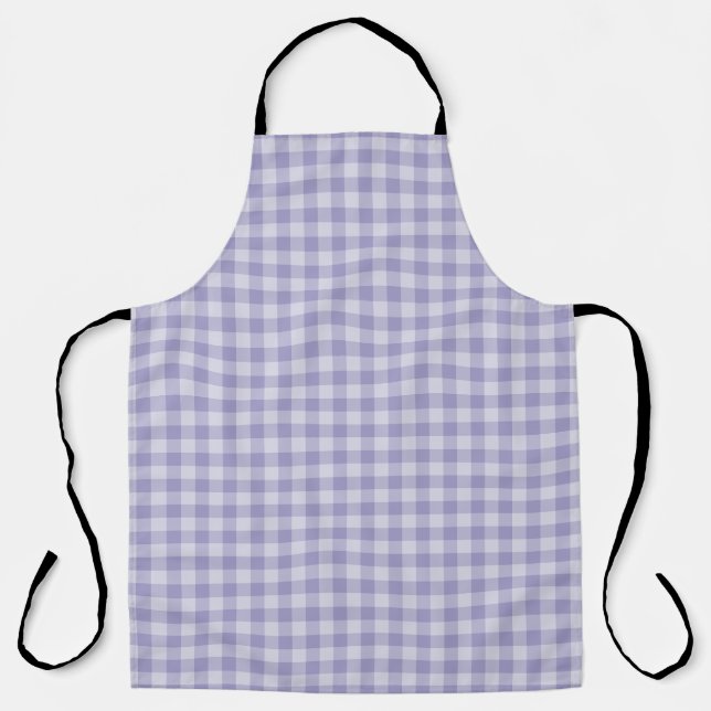 Purple Chequerboard Pattern Apron (Front)