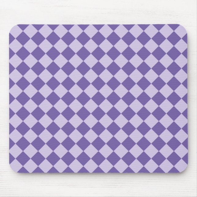 Purple Chequered Diamond Pattern Mouse Pad (Front)