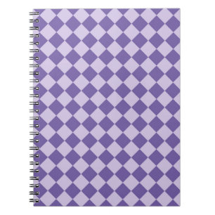 Purple Chequered Diamond Pattern Notebook