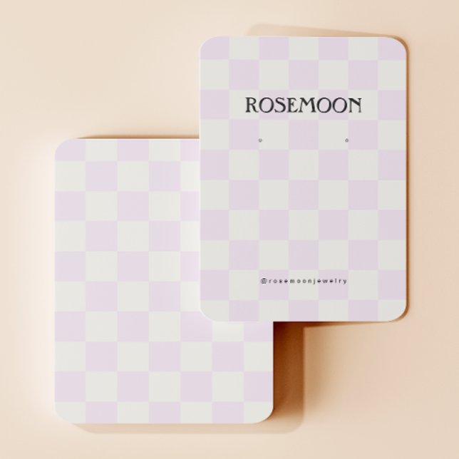 Purple Chequered Earring Display Card (Creator Uploaded)