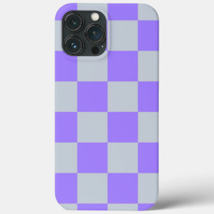 Purple Chequered Gingham Pattern iPhone 13 Pro Max Case