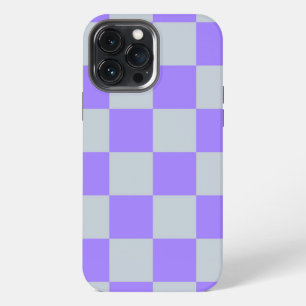 Purple Chequered Gingham Pattern iPhone 13 Pro Max Case