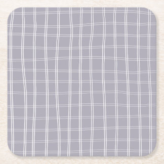 Purple chequered paper coaster