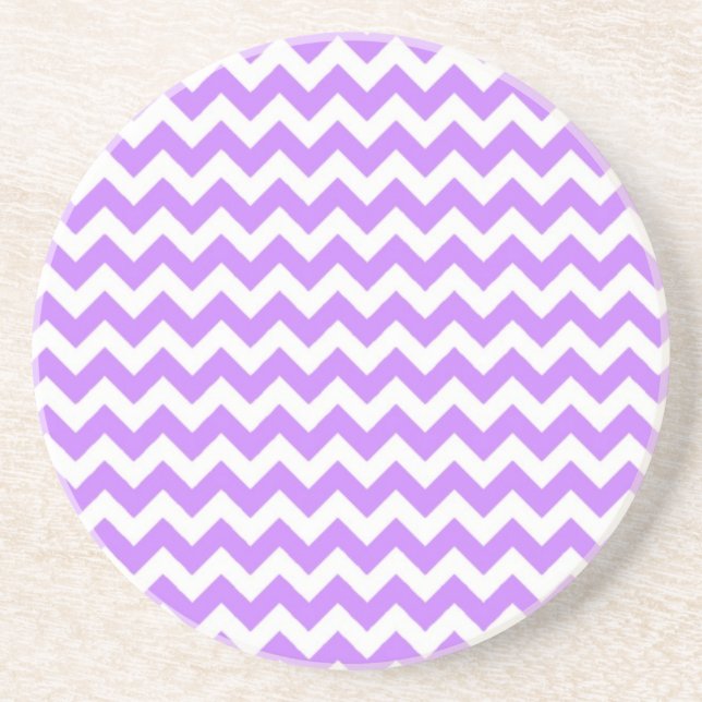 Purple Chevron and Zig Zag Coaster (Front)