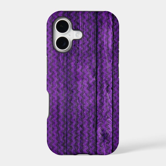 Purple Chevron Pattern Wooden (Back)