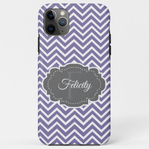 Purple Chevron Personalised iPhone 11 Pro Max Case