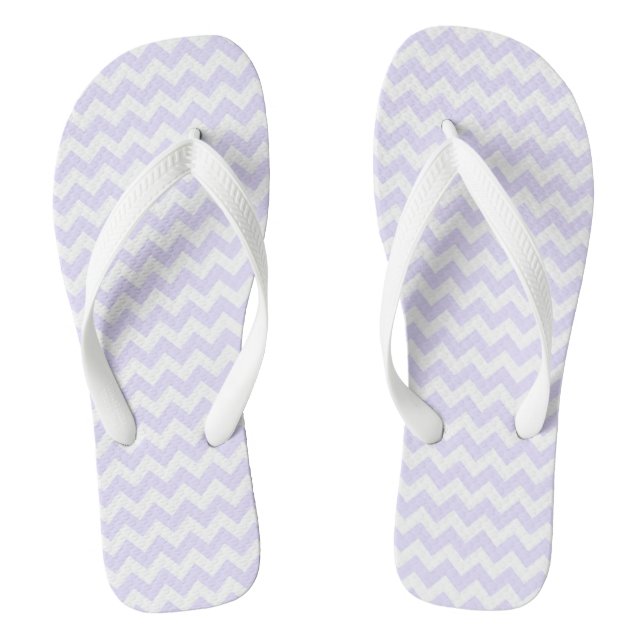 Purple Chevron Thongs (Footbed)