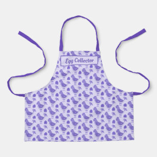 Purple Chickens Egg Collector Personalised Apron