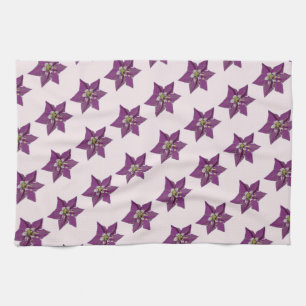 Purple Chilli Pepper Blossom Tea Towel