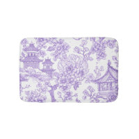 Purple Chinoiserie Toile Dragon Cherry Blossom