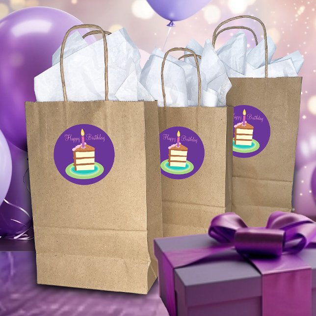 Purple Chocolate Cake Birthday Sticker (Creator Uploaded)