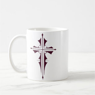Purple Christian Cross Coffee Mug