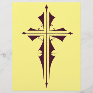 Purple Christian Cross Flyer