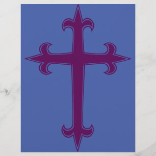 Purple Christian Cross Flyer