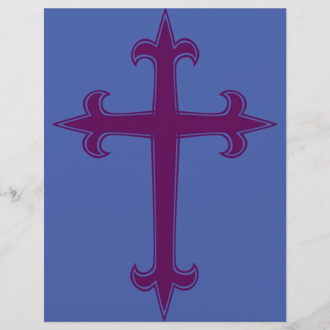 Purple Christian Cross Flyer (Front)
