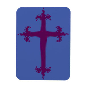 Purple Christian Cross Magnet