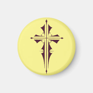 Purple Christian Cross Magnet
