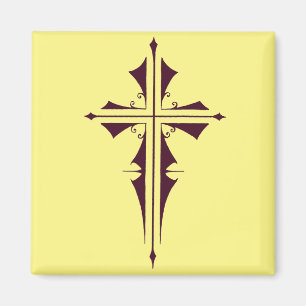 Purple Christian Cross Magnet