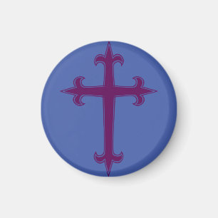 Purple Christian Cross Magnet