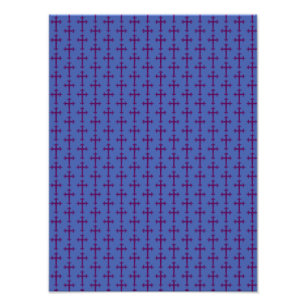 Purple Christian Cross Photo Print