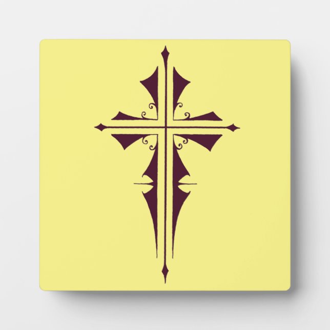 Purple Christian Cross Plaque (Front)