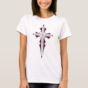 Purple Christian Cross T-Shirt