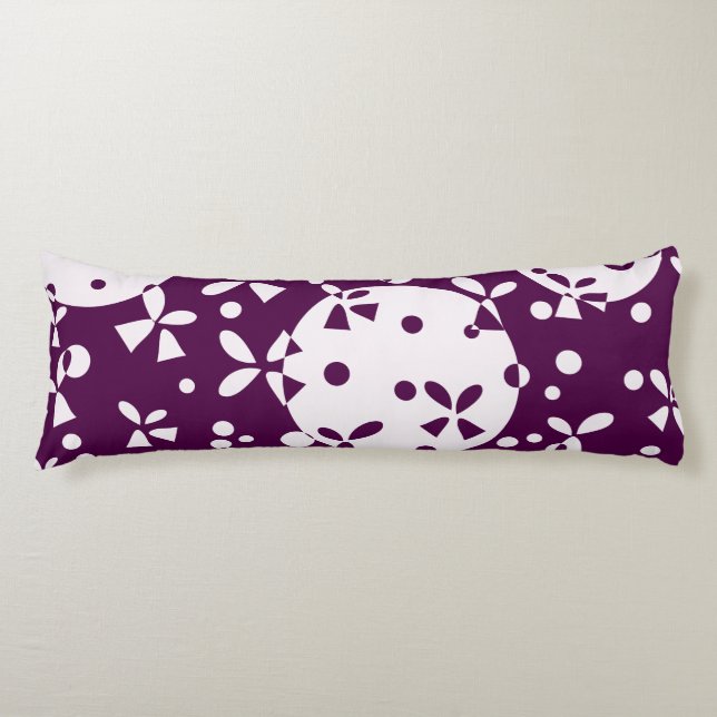 Purple Christmas Bells Holiday Pattern Body Cushion (Front)