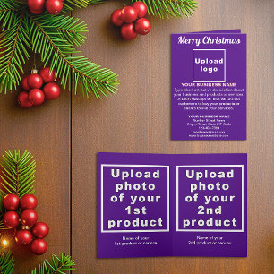 Purple   Christmas   Business   Folded Holiday Card