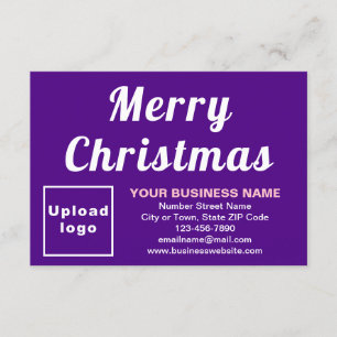 Purple Christmas Business Small Flat Card