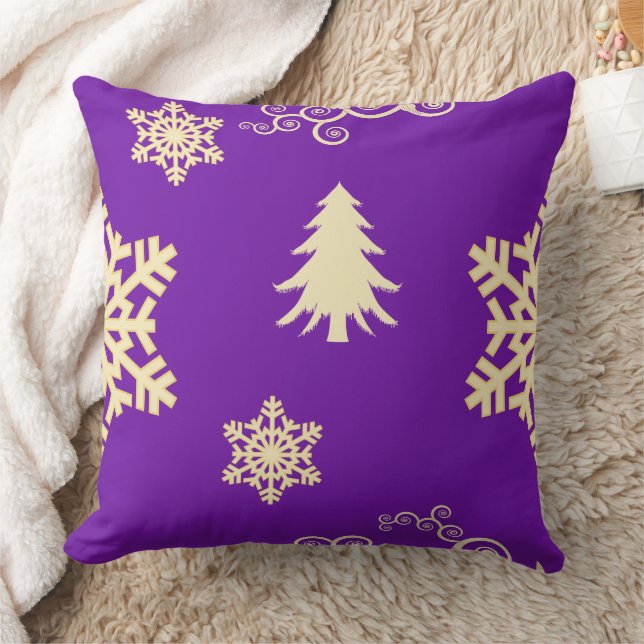 Purple Christmas Cushion (Blanket)